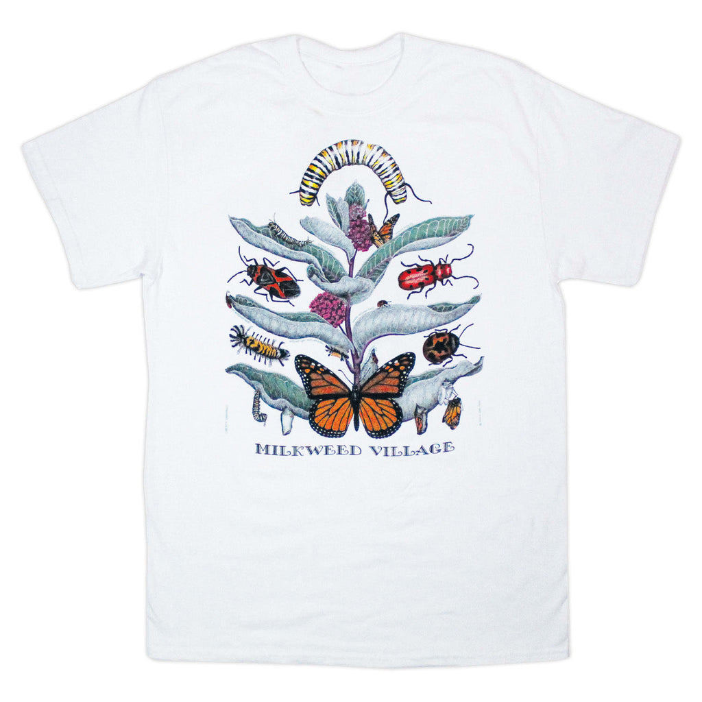 Milkweed Village Adult White T-shirt