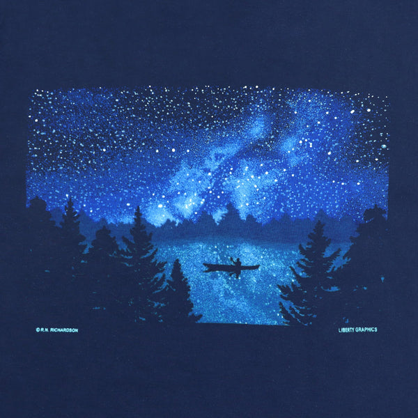 Night Kayaker Navy Adult T-shirt