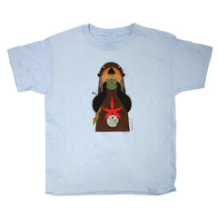 Liberty Graphics Charley Harper's Roving Raptors Youth Denim T-Shirt Small