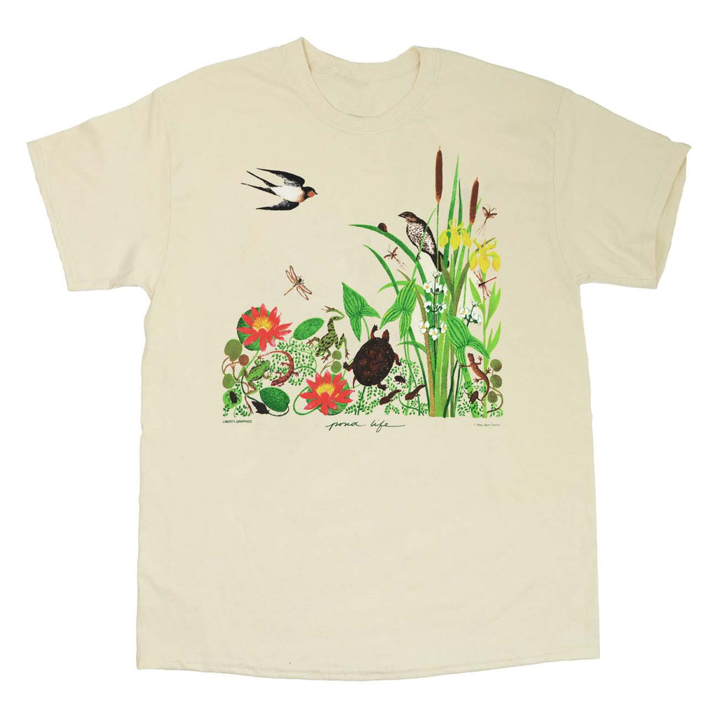 Pond Life Adult Natural Organic T-shirt