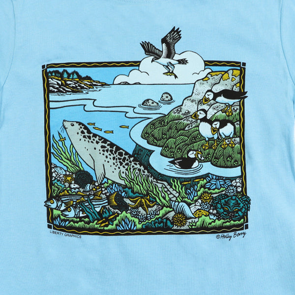 Shore Scene Toddler Light Blue T-shirt