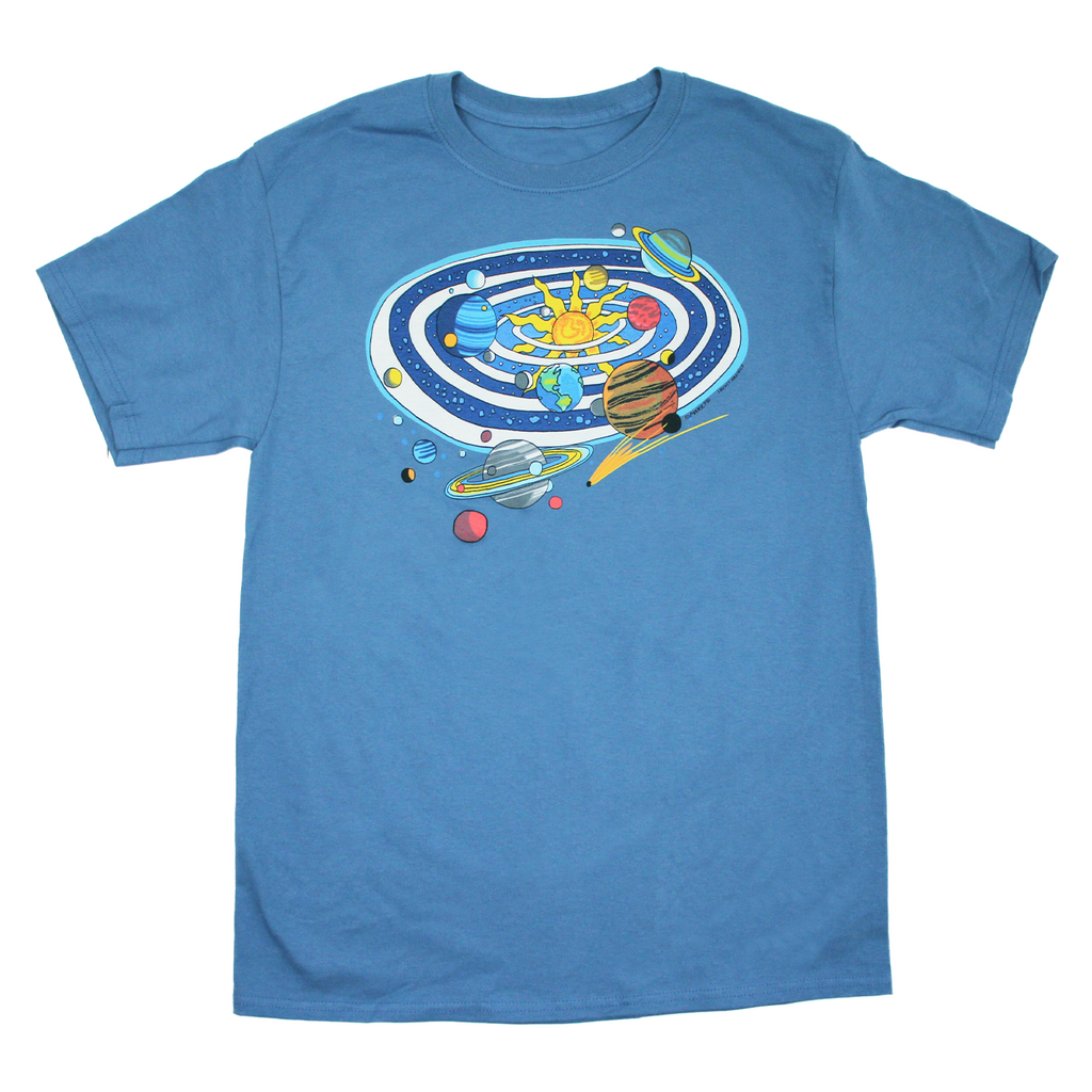 Solar System Adult Denim T-shirt