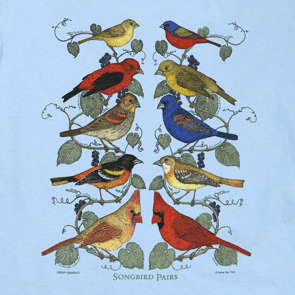 Songbird Pairs Adult Light Blue T-shirt