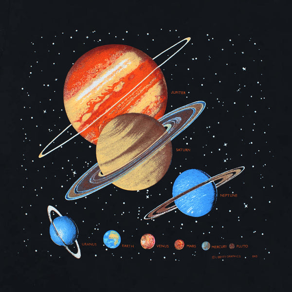 The Planets Adult Black T-shirt