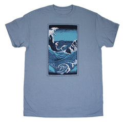 The Wave Adult Stone Blue T-shirt – Liberty Graphics