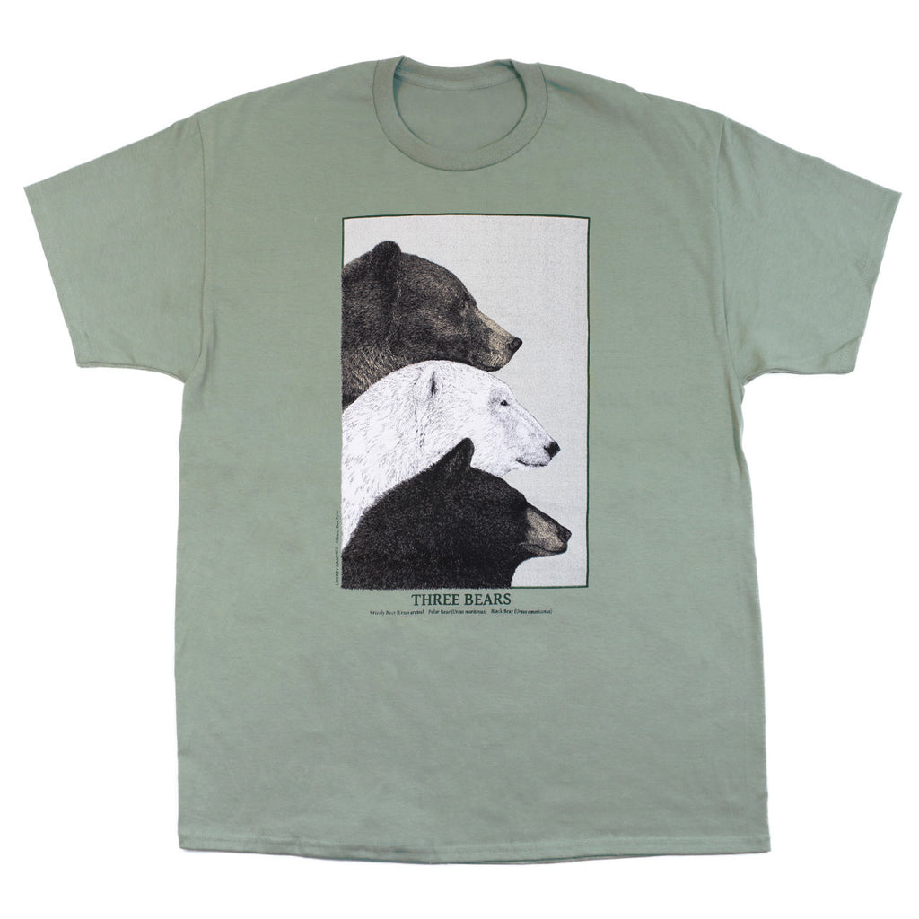 Three Bears Adult Sage T-shirt