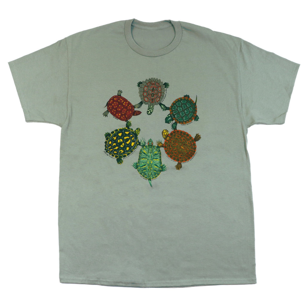 Turtle Circle Adult Sage T-shirt