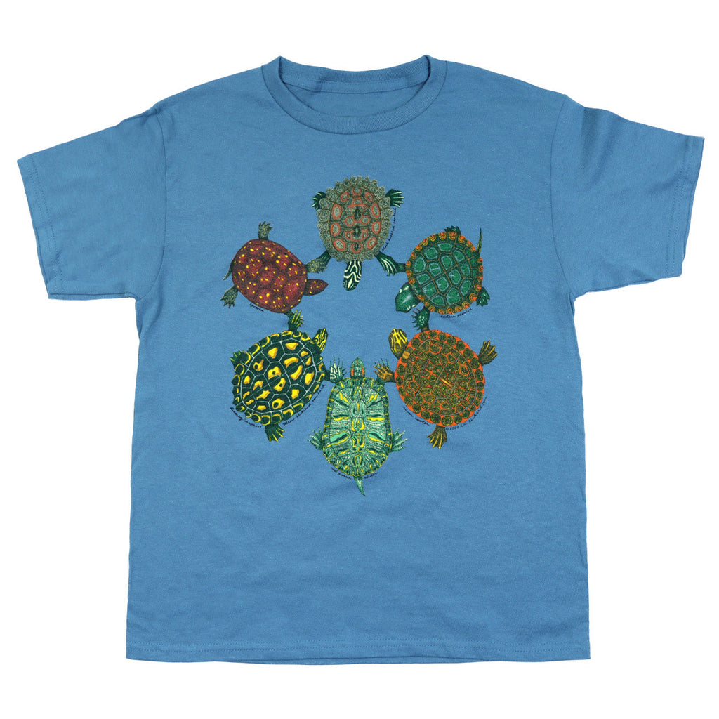 Turtle Circle Youth Indigo T-shirt
