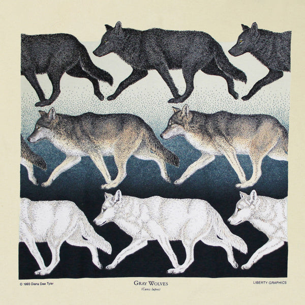 Walking Wolves Adult Natural T-shirt