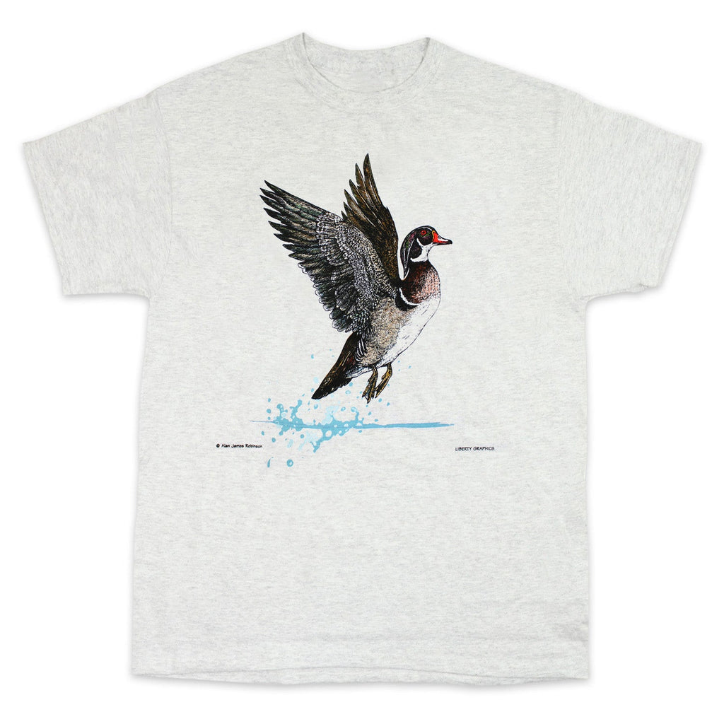 Wood Duck Adult Ash T-shirt